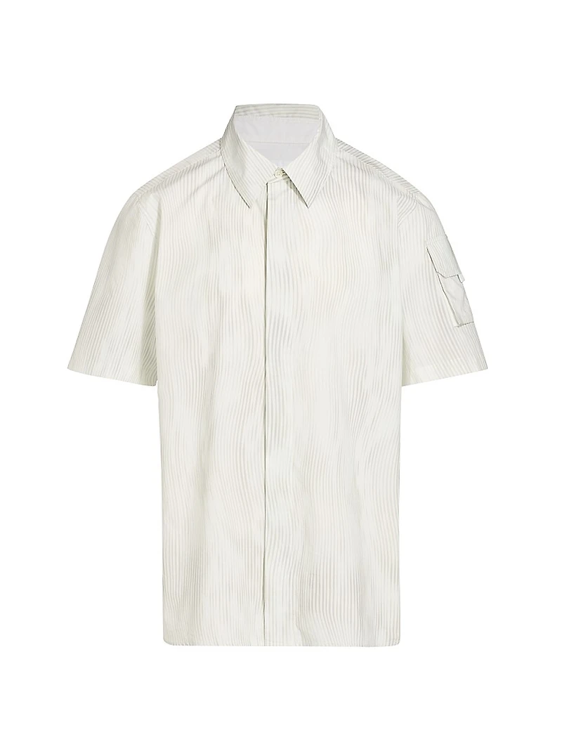 Striped Button-Front Shirt