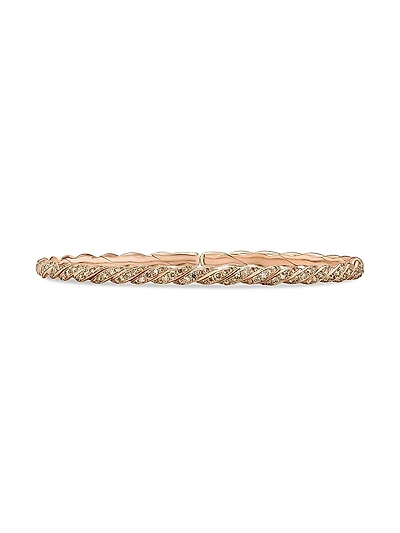 Sculpted Cable Flex Bracelet 18K Rose Gold