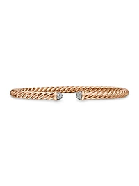 Cablespira® Bracelet 18K Rose Gold with Pavé Diamonds
