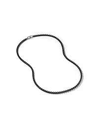 Box Chain Necklace Stainless Steel and Sterling Silver