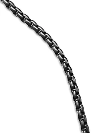 Box Chain Necklace Stainless Steel and Sterling Silver