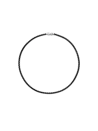 Box Chain Necklace Stainless Steel and Sterling Silver
