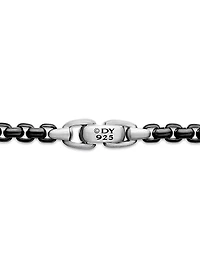 Box Chain Necklace Stainless Steel and Sterling Silver
