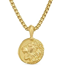 Leo Amulet in 18K Yellow Gold, 27mm