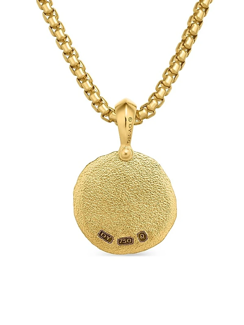 Leo Amulet in 18K Yellow Gold, 27mm