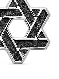 Cable Star of David Amulet in Sterling Silver, 19mm