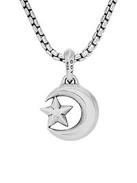 Star and Crescent Amulet in Sterling Silver, 28.3mm