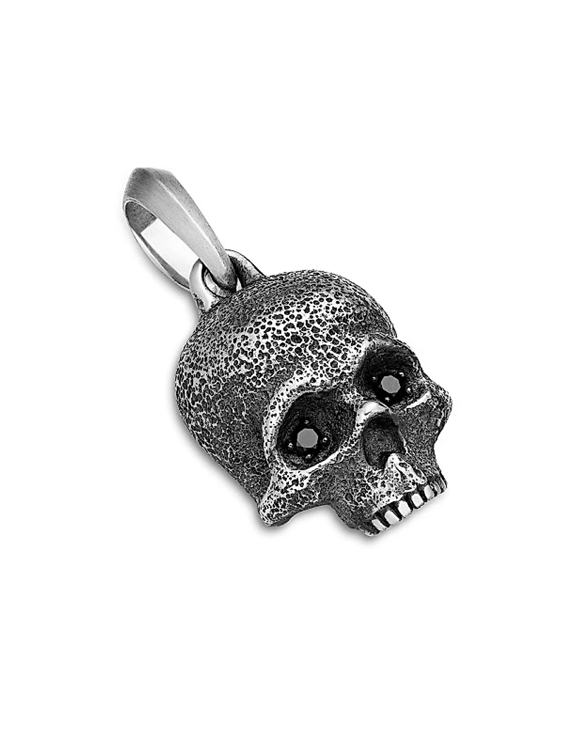 Memento Mori Skull Amulet in Sterling Silver