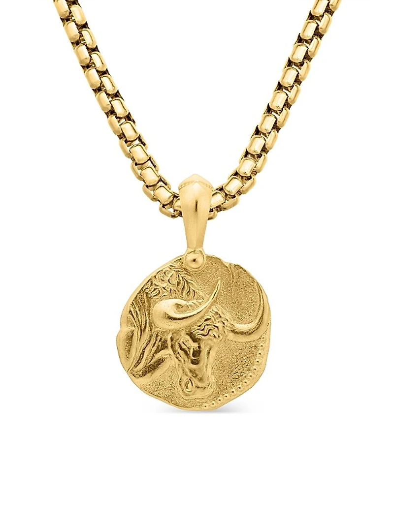 Taurus Amulet in 18K Yellow Gold, 27mm