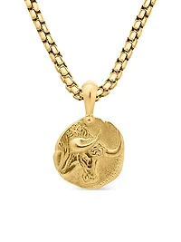 Taurus Amulet in 18K Yellow Gold, 27mm