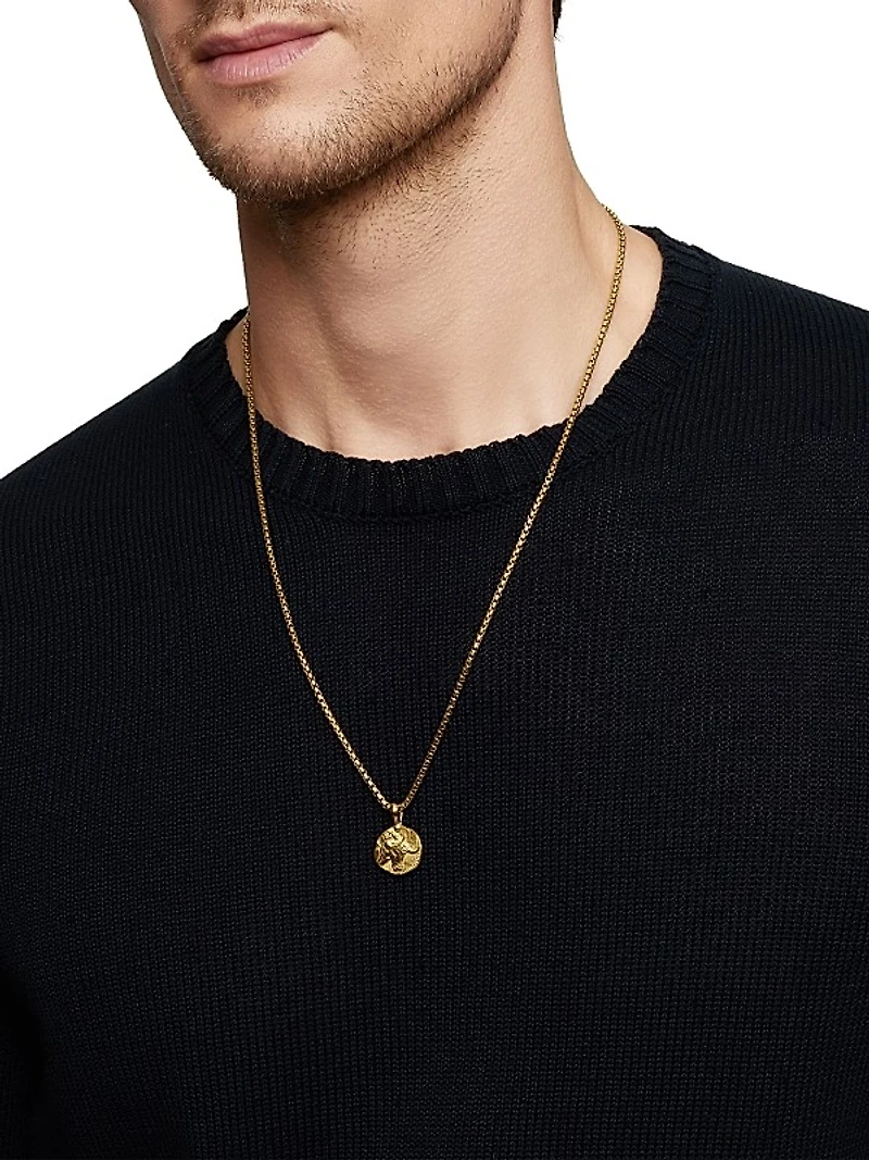 Taurus Amulet in 18K Yellow Gold, 27mm