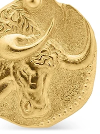 Taurus Amulet in 18K Yellow Gold, 27mm
