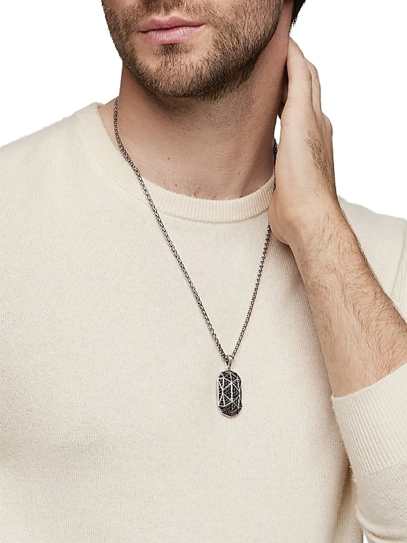 Faceted Amulet in Sterling Silver