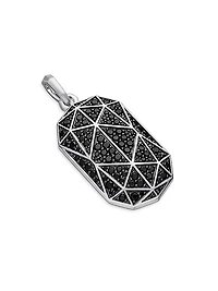 Faceted Amulet in Sterling Silver
