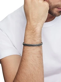 Woven Box Chain Bracelet Sterling Silver