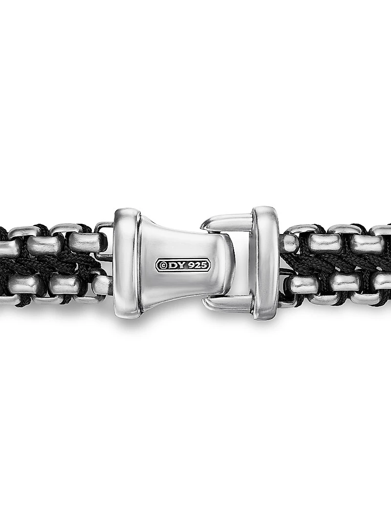 Woven Box Chain Bracelet Sterling Silver