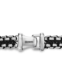 Woven Box Chain Bracelet Sterling Silver