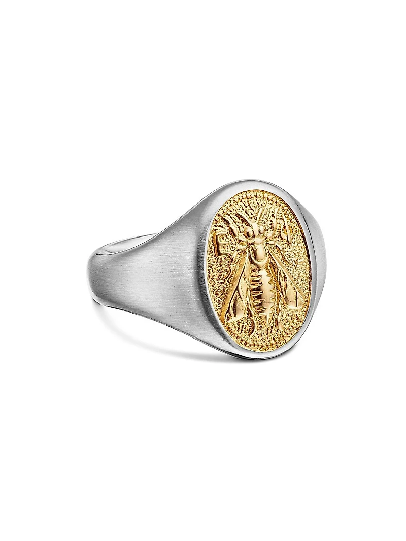 Petrvs Bee Pinky Ring Sterling Silver