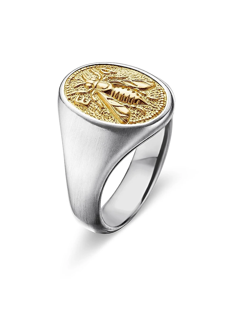 Petrvs Bee Pinky Ring Sterling Silver