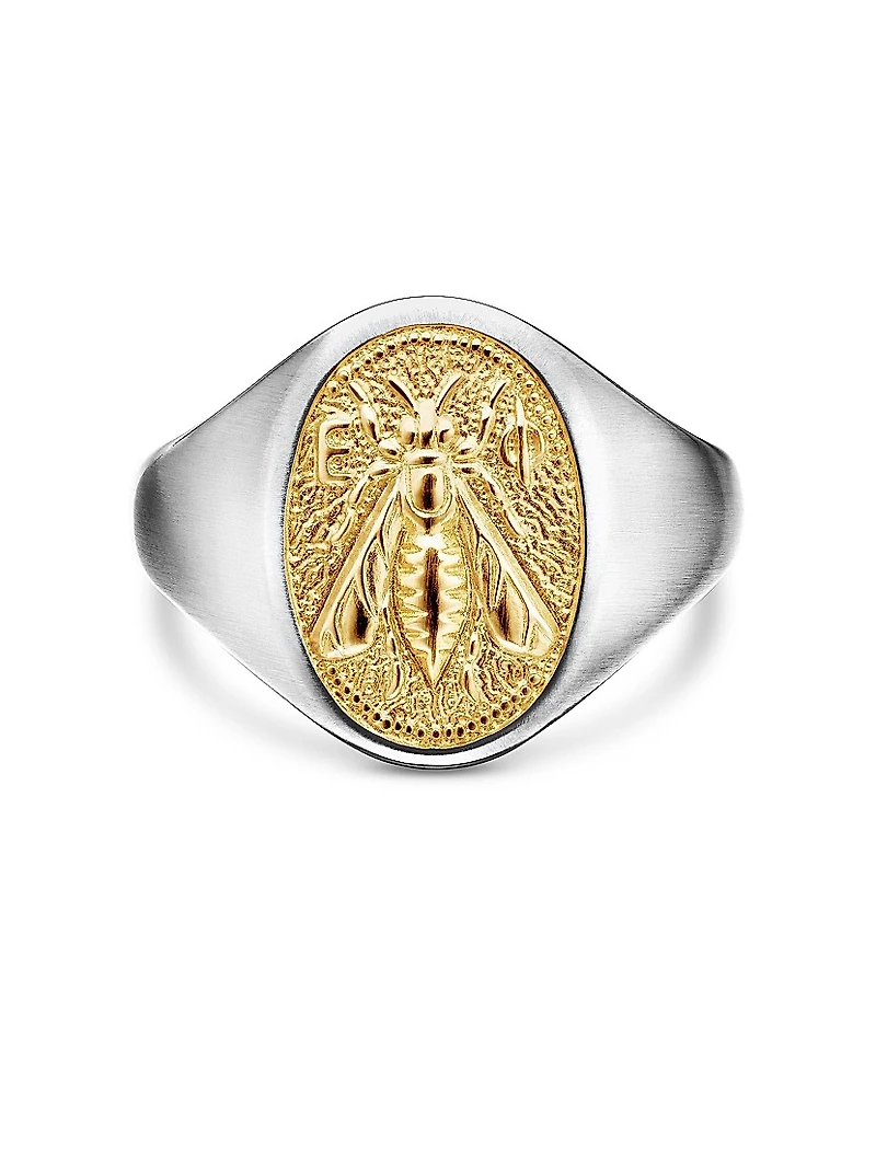 Petrvs Bee Pinky Ring Sterling Silver