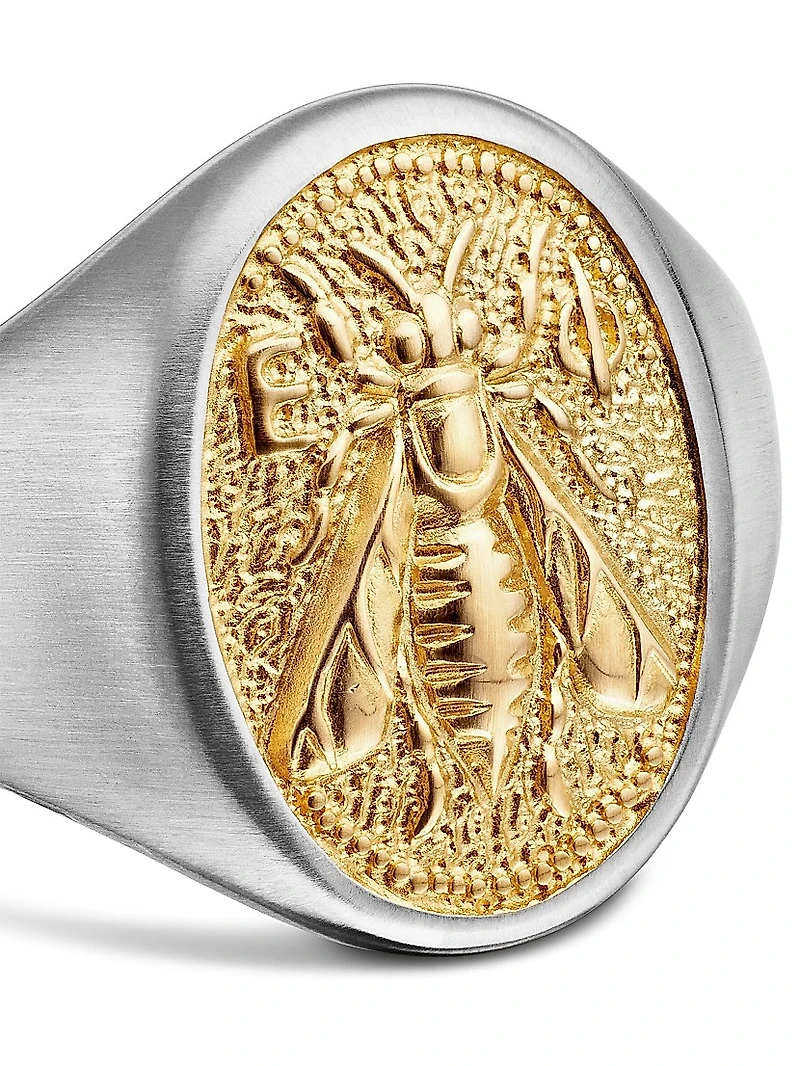 Petrvs Bee Pinky Ring Sterling Silver