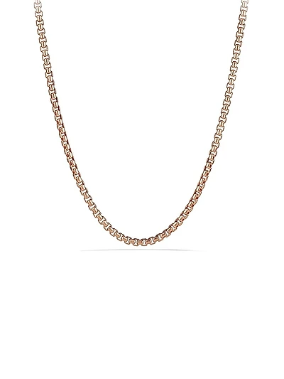 Box Chain Necklace in 18K Rose Gold