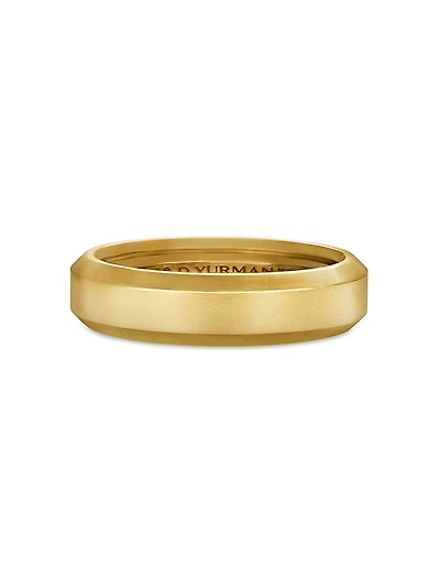 Beveled Band Ring 18K Yellow Gold