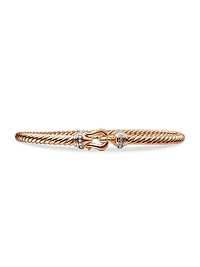 Buckle Bracelet 18K Rose Gold with Pavé Diamonds