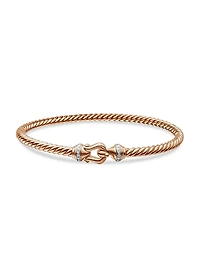 Buckle Bracelet 18K Rose Gold with Pavé Diamonds