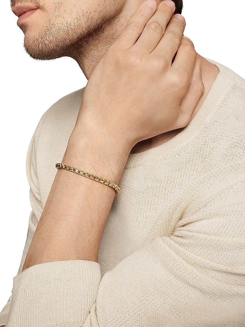 Box Chain Bracelet 18K Yellow Gold
