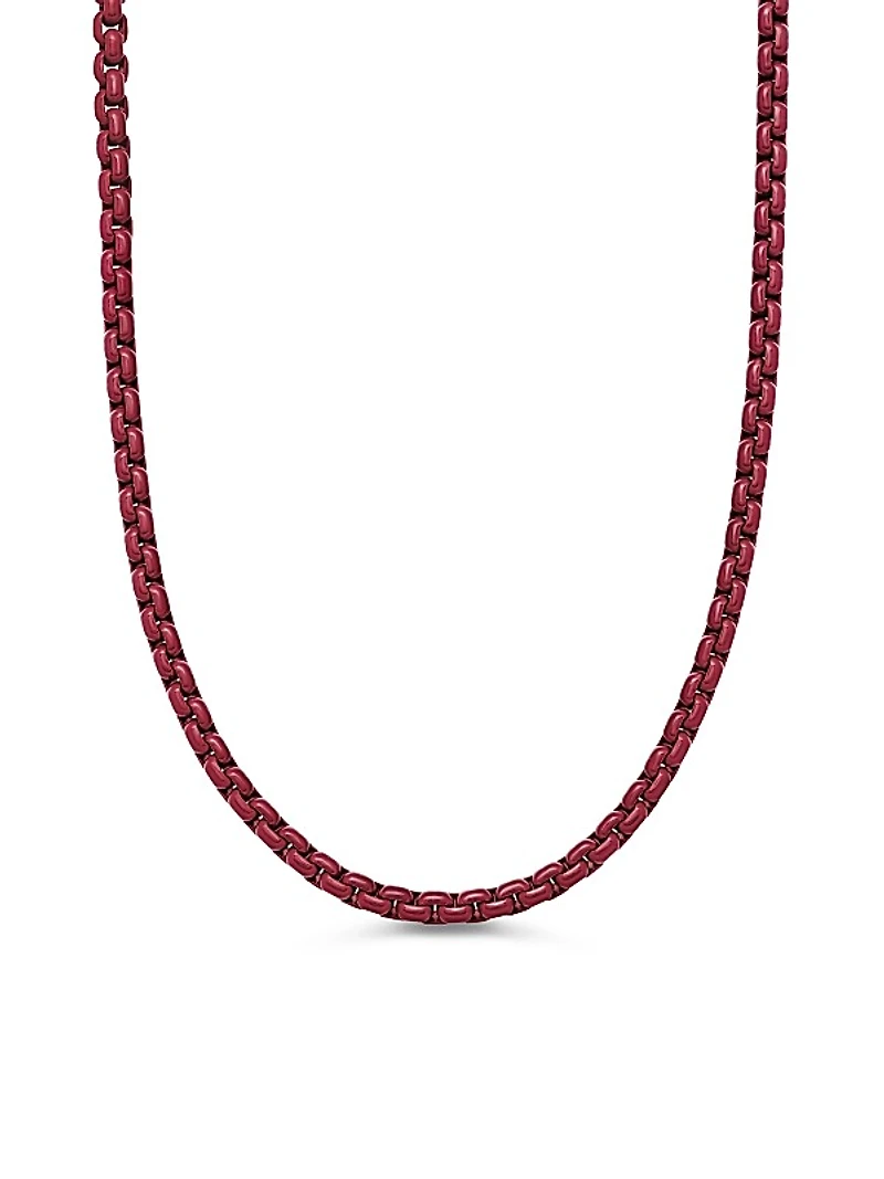 Box Chain Necklace in Sterling Silver