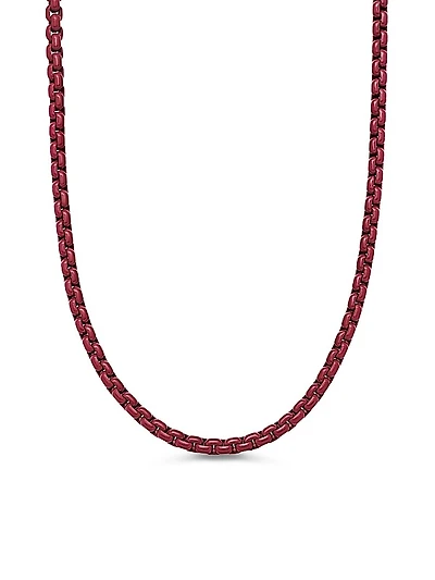 Box Chain Necklace in Sterling Silver