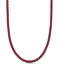 Box Chain Necklace in Sterling Silver