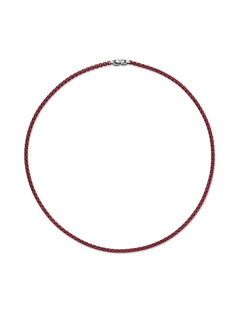 Box Chain Necklace in Sterling Silver