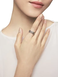 X Crossover Band Ring Sterling Silver