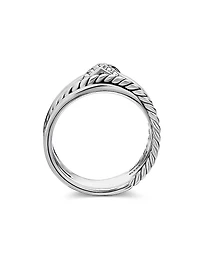 X Crossover Band Ring Sterling Silver