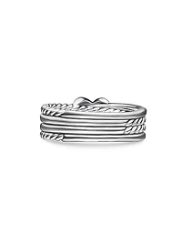 X Crossover Band Ring Sterling Silver