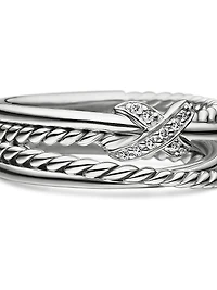 X Crossover Band Ring Sterling Silver