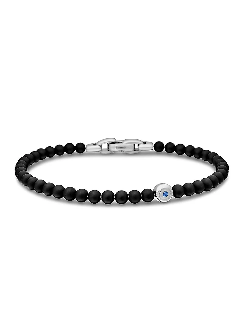 Spiritual Beads Evil Eye Bracelet with Sapphire