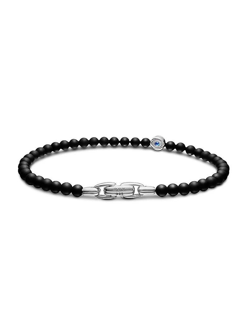 Spiritual Beads Evil Eye Bracelet with Sapphire