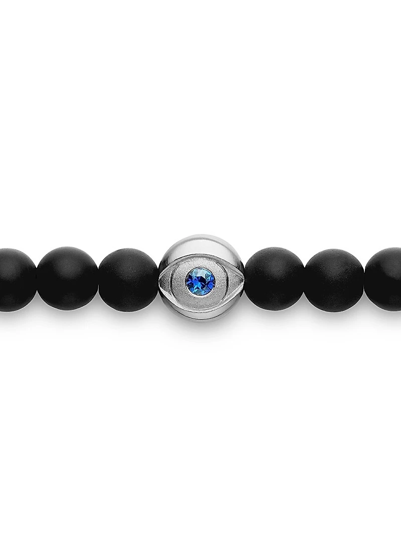 Spiritual Beads Evil Eye Bracelet with Sapphire