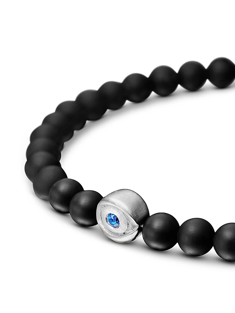 Spiritual Beads Evil Eye Bracelet with Sapphire