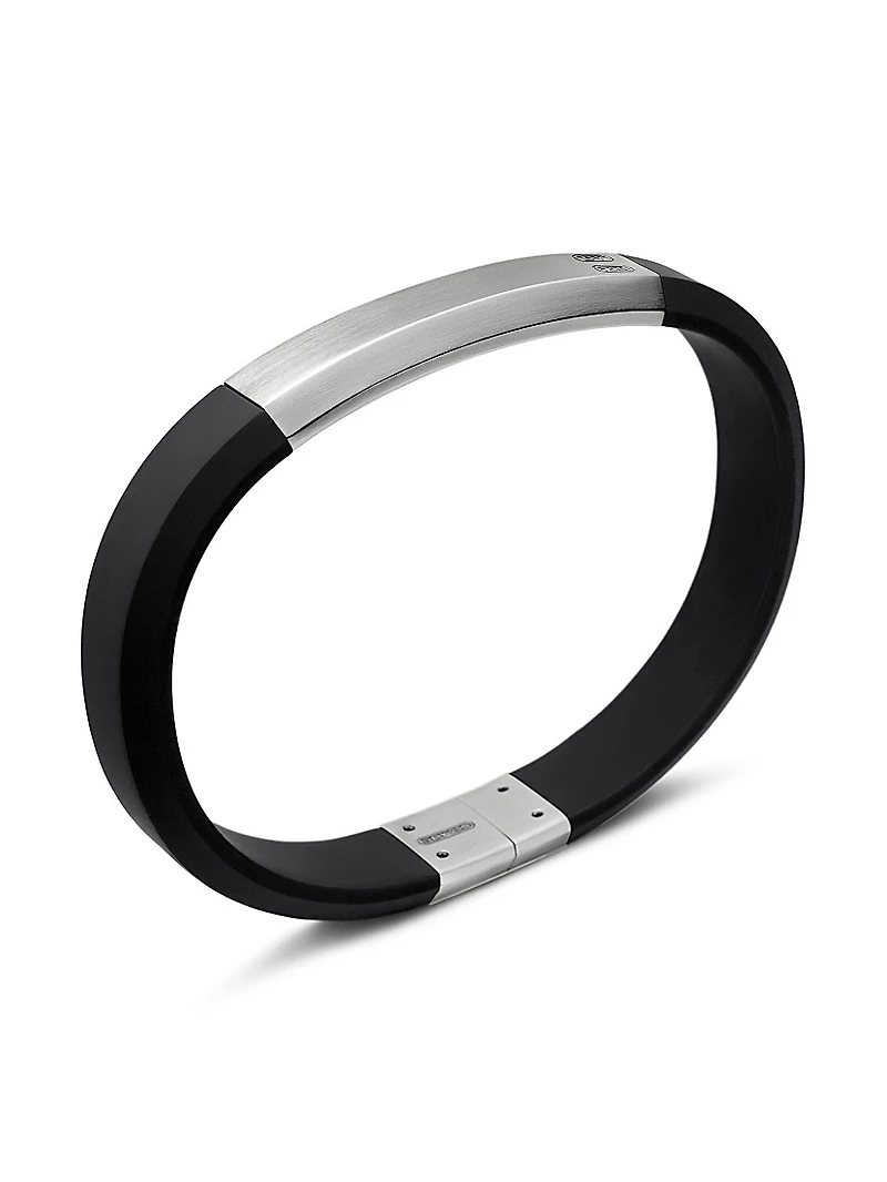Streamline® ID Rubber Bracelets With Sterling Silver