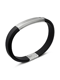 Streamline® ID Rubber Bracelets With Sterling Silver