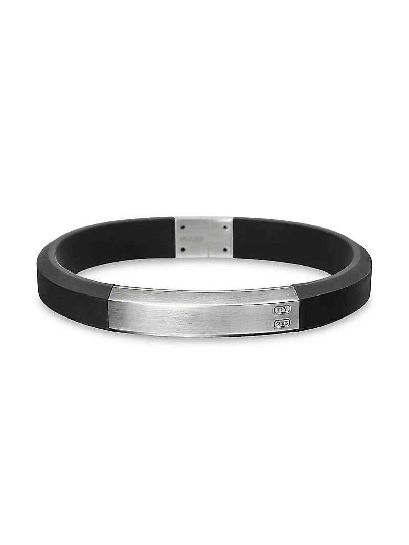 Streamline® ID Rubber Bracelets With Sterling Silver