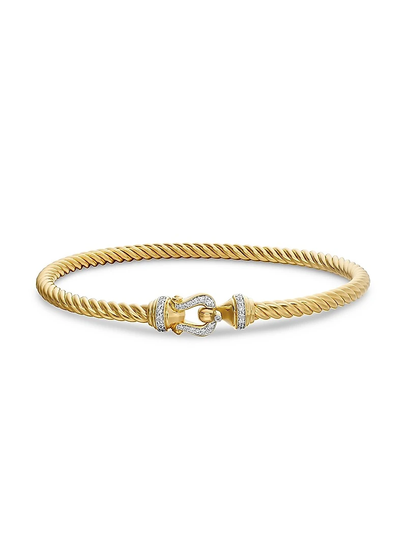 Buckle Cablespira Bracelet 18K Yellow Gold