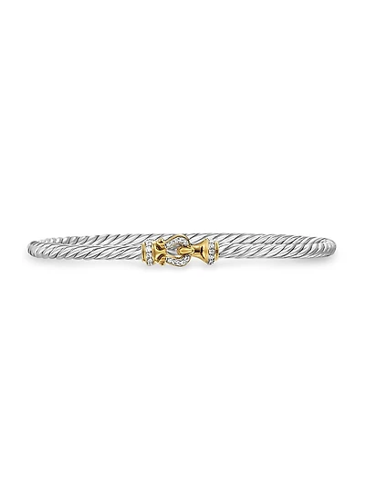 Buckle Classic Cable Bracelet in Sterling Silver