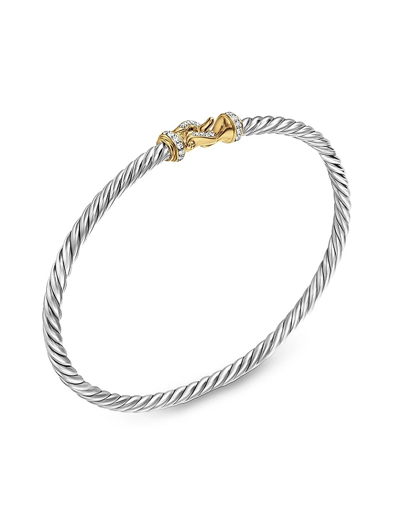 Buckle Classic Cable Bracelet in Sterling Silver
