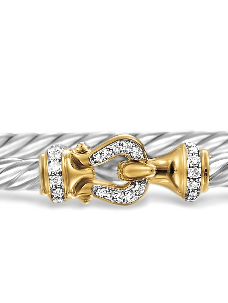 Buckle Classic Cable Bracelet in Sterling Silver