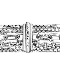 Multi-Row Chain Bracelet with 18K Yellow Gold